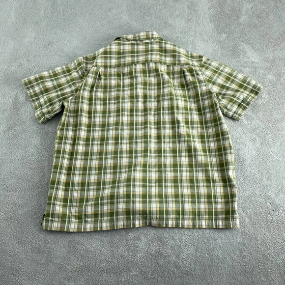 L.L.Bean Mens Green Plaid Button-Down  Shirt L-REG Cotton/Polyester 4916 - Picture 2 of 7